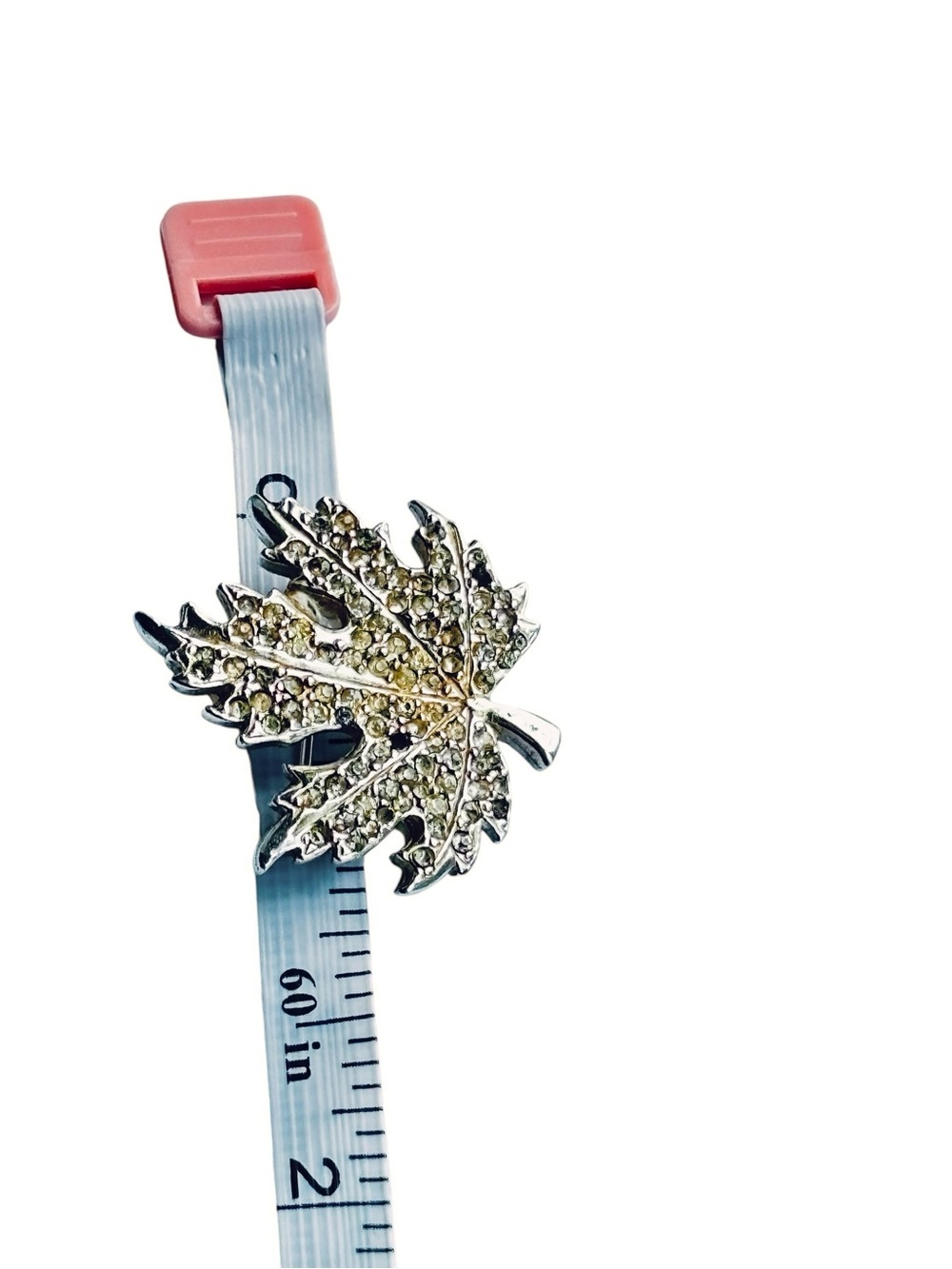 Bond Boyd Signed Vintage Rhinestone Maple Leaf Brooch Pin Set Silver Tone - Picture 11 of 11